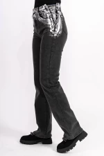 Frauen Jeans 888-3 Black-Silver Kikiriki