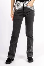 Frauen Jeans 888-3 Black-Silver Kikiriki