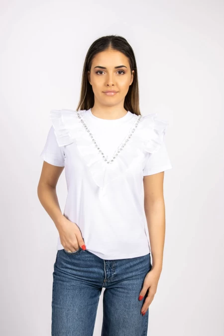 Frauen t -Shirt NG23838 Weiß | Kikiriki