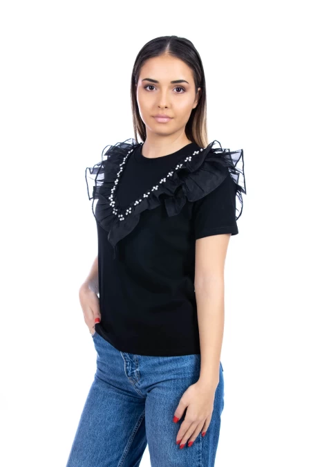 Frauen t -Shirt NG23838 Schwarz | Kikiriki