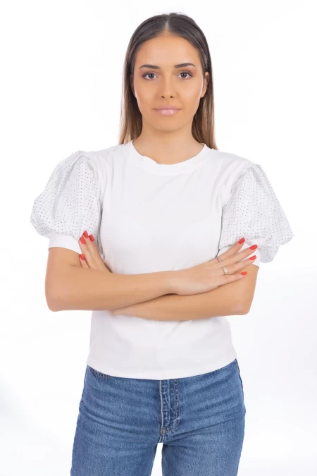 Frauen ST35 T -Shirt Weiß Kikiriki