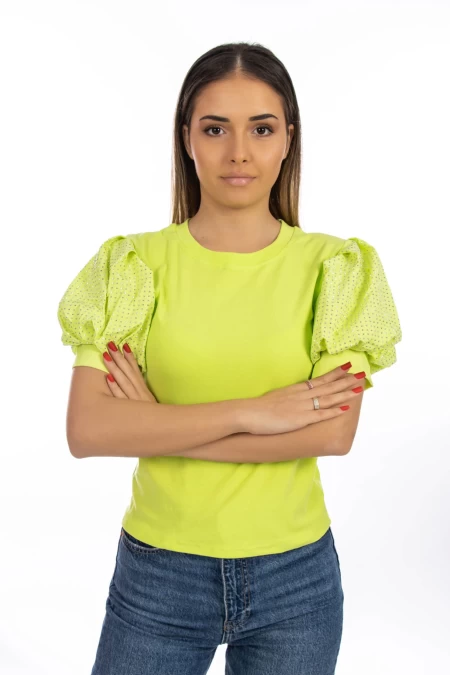 Frauen ST35 Green T -Shirt Kikiriki