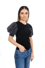 Frauen ST35 T -Shirt schwarz Kikiriki