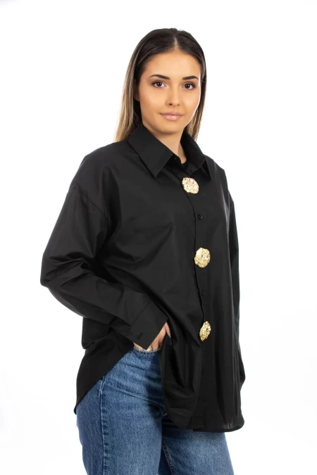 Frauen VMC2949 Black T -Shirt Kikiriki