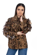 Frauenhemd VMC2968 Leopard | Kikiriki