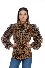 Frauenhemd VMC2968 Leopard | Kikiriki
