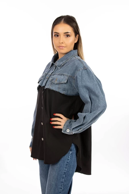 Frauen VMC2977 Black T -Shirt Kikiriki