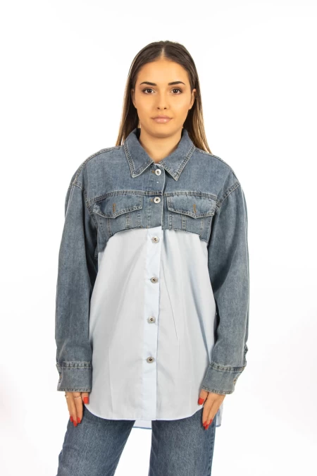 Frauen VMC2977 Blue T -Shirt Kikiriki