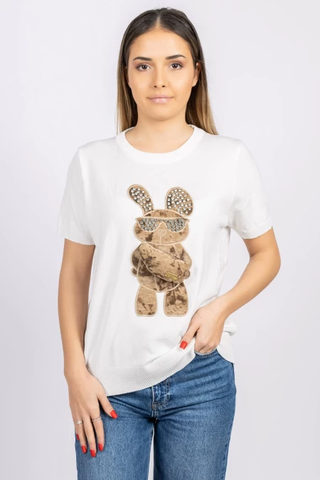 Frauen Sweatshirt VMC5520 White | Kikiriki