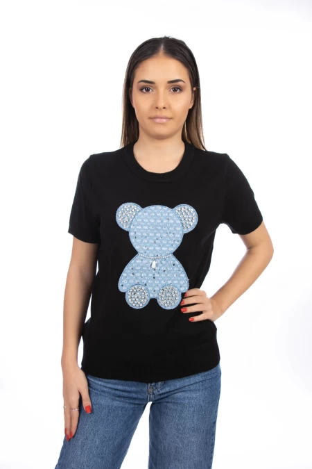 Frauen Sweatshirt VMC5538 Black | Kikiriki