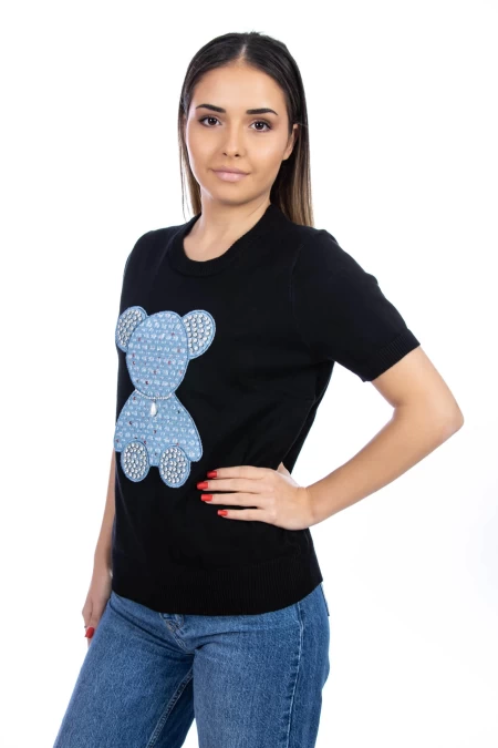 Frauen Sweatshirt VMC5538 Black | Kikiriki