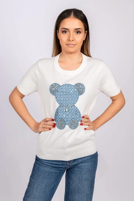 Frauen Sweatshirt VMC5538 Weiß | Kikiriki