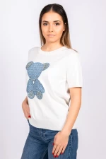 Frauen Sweatshirt VMC5538 Weiß | Kikiriki