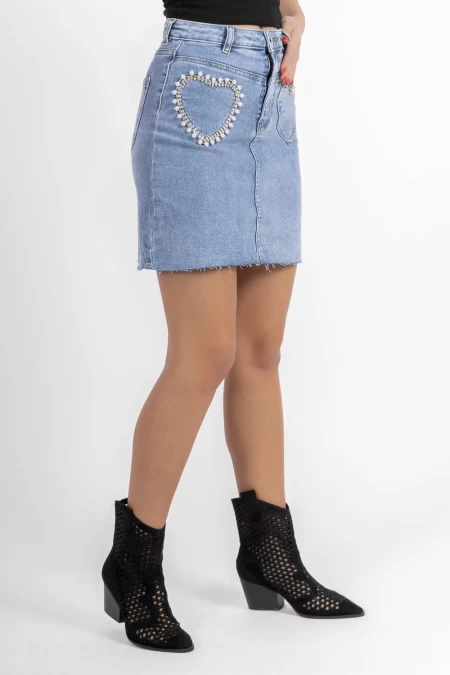 Frauenrock F1043 Blau Kikiriki