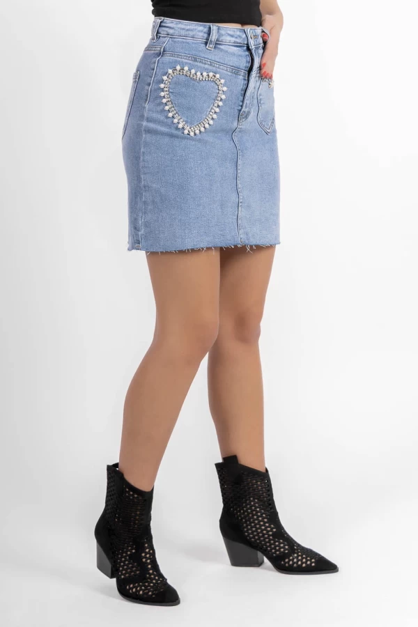 Frauenrock F1043 Blau Kikiriki