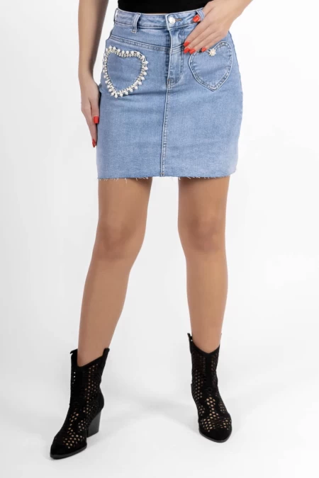 Frauenrock F1043 Blau Kikiriki