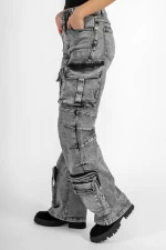 Frauen Jeans HM2213 Dunkelgrau Kikiriki