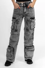 Frauen Jeans HM2213 Dunkelgrau Kikiriki