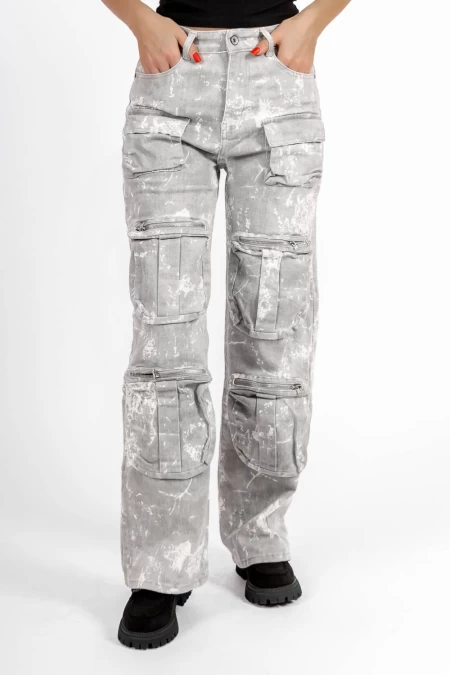 Frauen Jeans HM6625-5 Grau Kikiriki