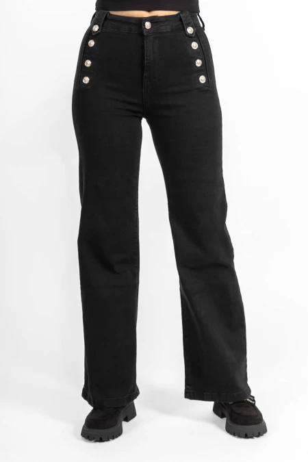 Schwarze Jeans von Frauen HW-81A Kikiriki