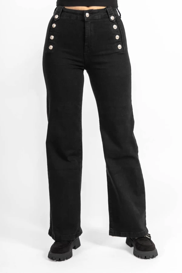Schwarze Jeans von Frauen HW-81A Kikiriki