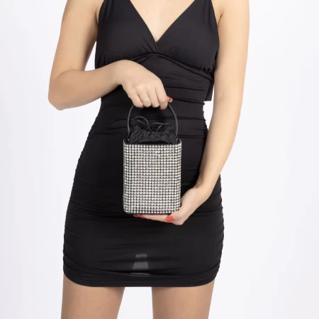 A01 Silberhandtasche Mei