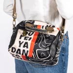 Handtasche 6620 Black-Beży-rot Mei