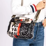 Handtasche 6620 Black-Beży-rot Mei