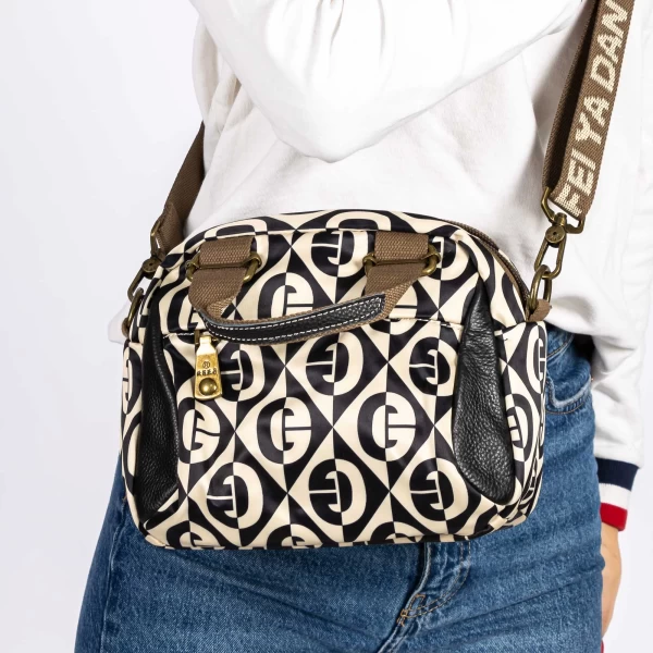 Handtasche 6620 Black-Bege Mei