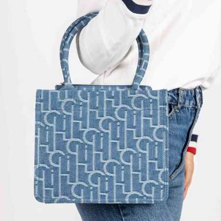Handtasche 8010-1 Blau Mei