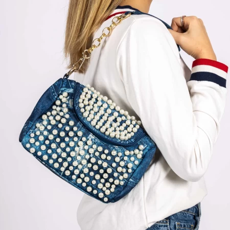 Handtasche 9014 Blau Mei
