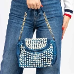 Handtasche 9014 Blau Mei