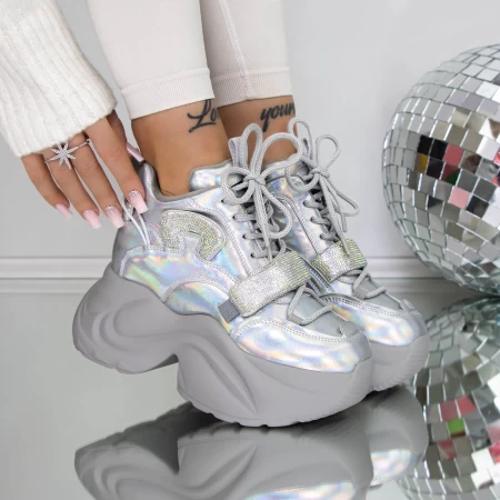 Frauenstiefel im Frühlings-Jesjn27 Silber Mei