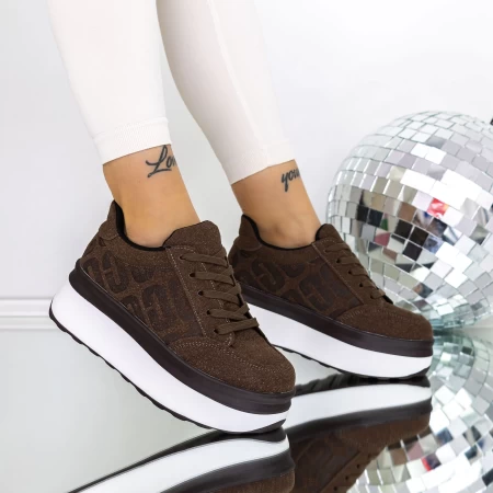 Frauen -Sneaker 3WL198 Brown Mei