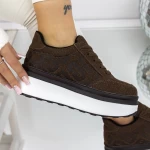 Frauen -Sneaker 3WL198 Brown Mei