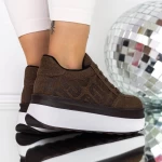 Frauen -Sneaker 3WL198 Brown Mei