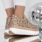 Frauen -Sneaker 3WL198 Beige Leopard | Mei