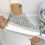 Damen -Sneaker 3WL198 GRAY Leopard | Mei