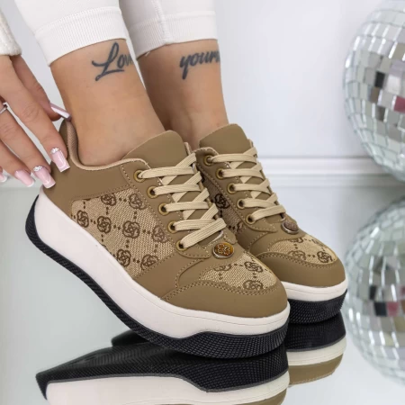 Frauen -Sneaker 3WL199 Beige Mei