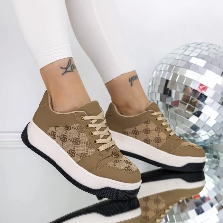 Frauen -Sneaker 3WL199 Beige Mei