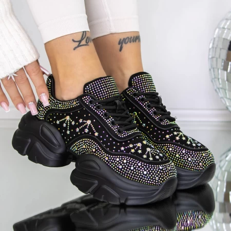 Frauen -Sneaker 3WL203 Schwarz Mei