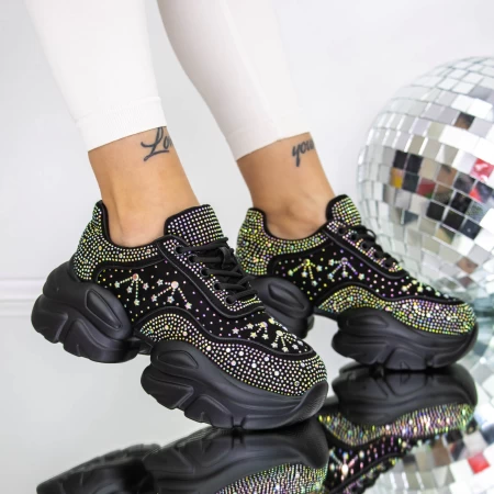 Frauen -Sneaker 3WL203 Schwarz Mei