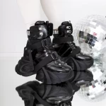 Frauenstiefel im Frühling-Jesjn20 Schwarz Mei