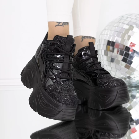 Frauenstiefel im Frühling-Jesjn33 Schwarz Mei