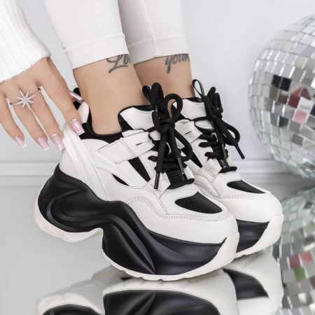 Sportschuhe auf der 3SJN26-Plattform Czarny-Biała | Mei