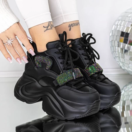 Frauenstiefel im Frühling-Jesjn27 Schwarz Mei