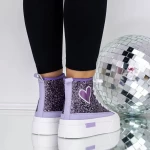 Frauenstiefel im Frühling-Jessień 3b29 lila Mei