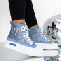 Frauenstiefel im Frühling-Jessień 3b29 Blau Mei