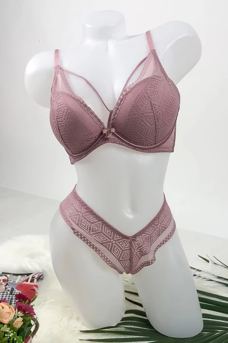 Dessous -Set - Feigen und BH - D11 Pink | Rosegirl