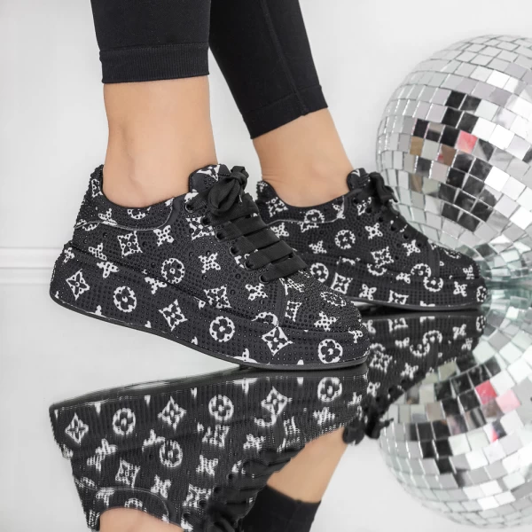 Frauen -Sneaker 3WL201 Schwarz Mei